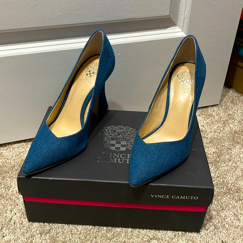 Vince Camuto Blue Heels